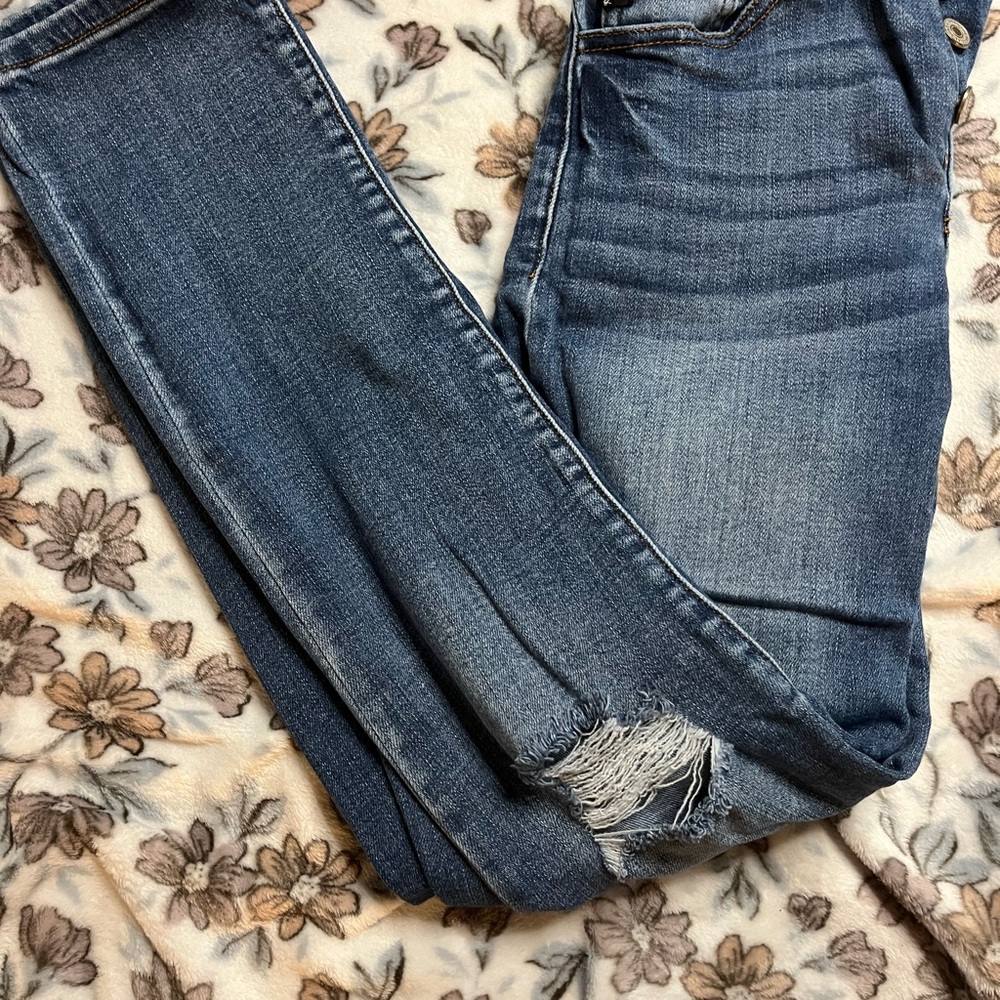 KanCan Blue Skinny Distressed Jeans
